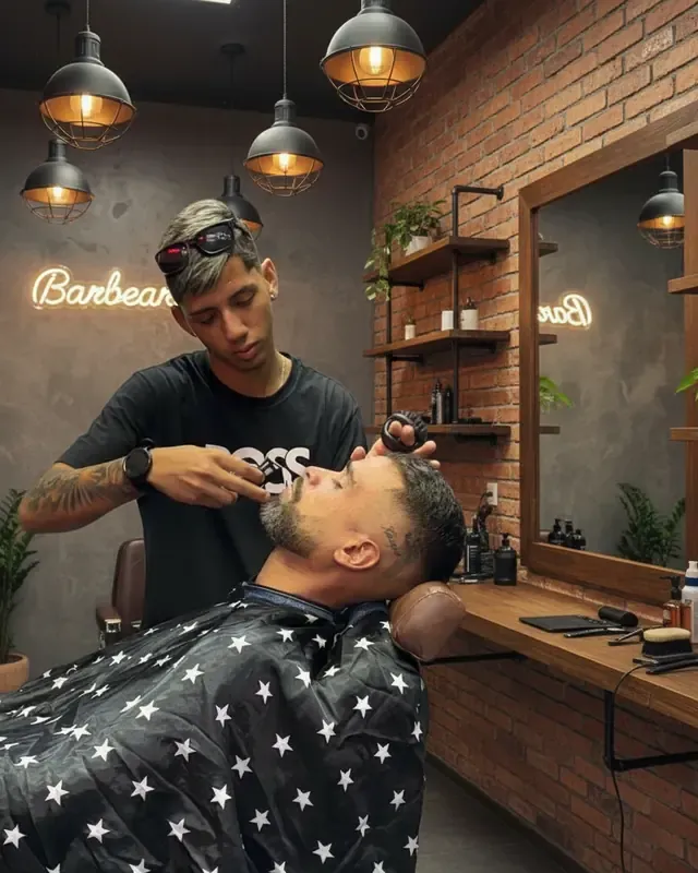 Atendimento na Black Lion Barbearia